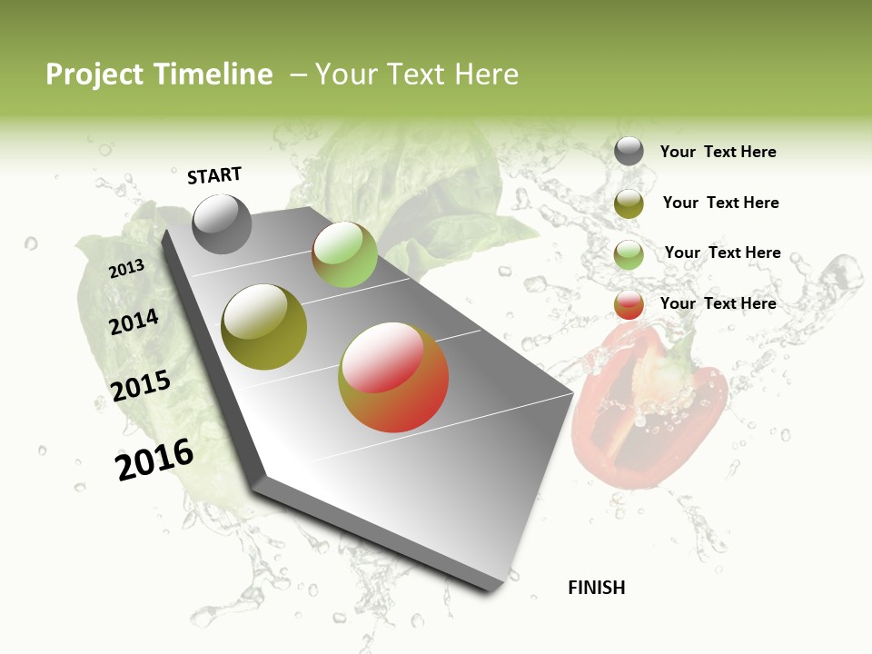 Fresh Water Capsicum PowerPoint Template