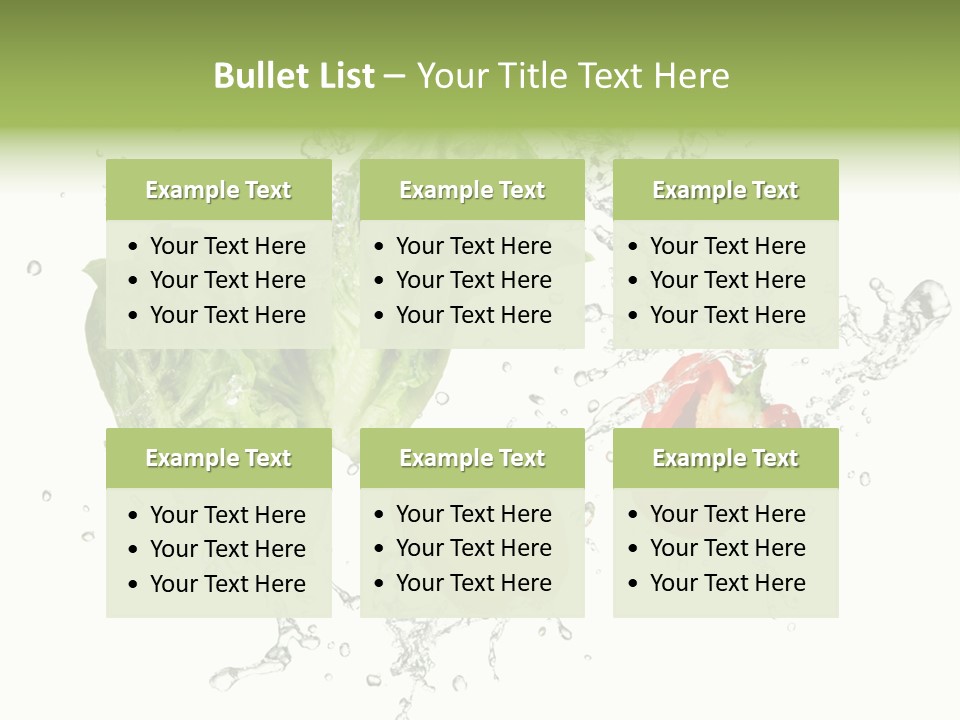 Fresh Water Capsicum PowerPoint Template