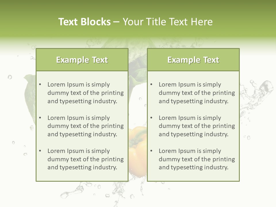 Fresh Water Capsicum PowerPoint Template