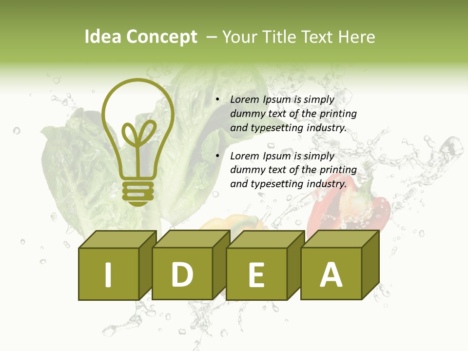 Fresh Water Capsicum PowerPoint Template