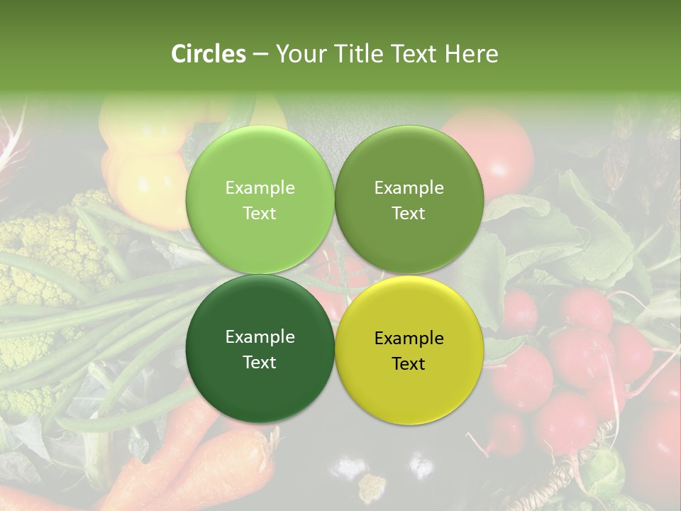 Spinach Radish Cuisine PowerPoint Template