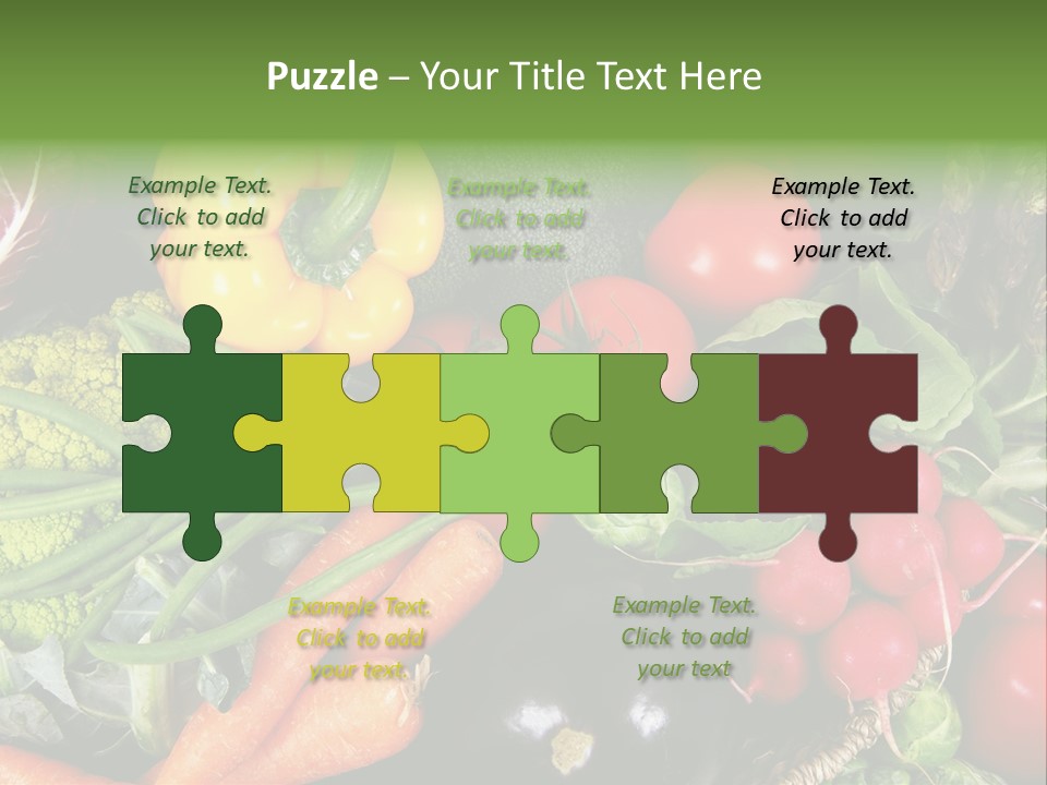 Spinach Radish Cuisine PowerPoint Template