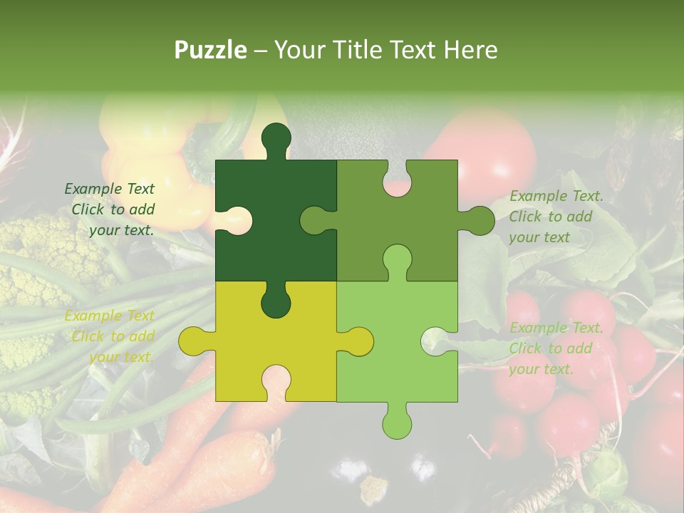 Spinach Radish Cuisine PowerPoint Template