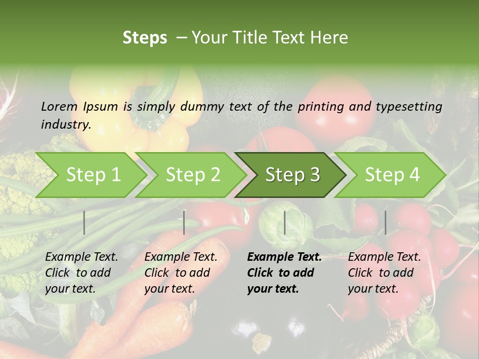 Spinach Radish Cuisine PowerPoint Template
