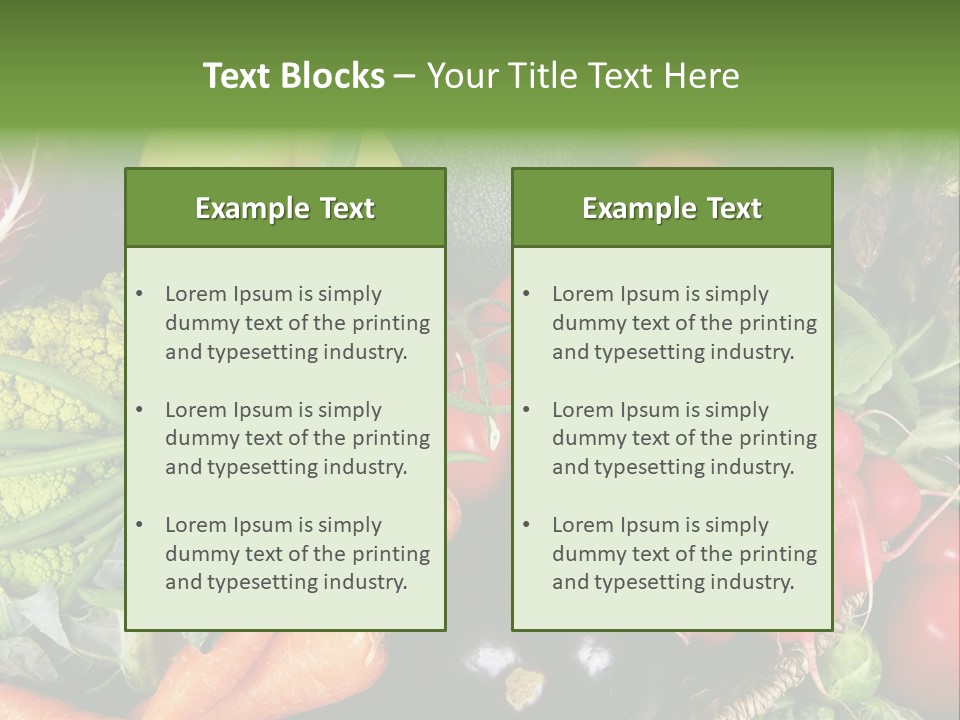 Spinach Radish Cuisine PowerPoint Template