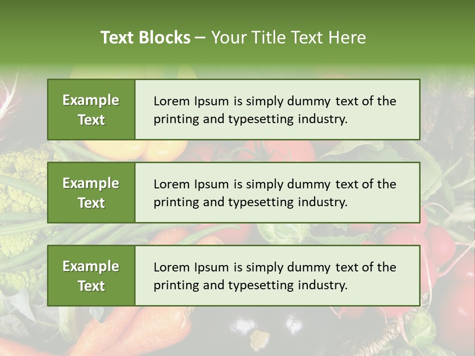 Spinach Radish Cuisine PowerPoint Template