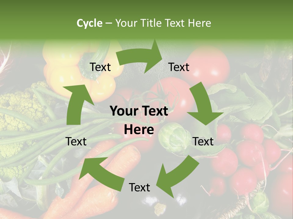 Spinach Radish Cuisine PowerPoint Template