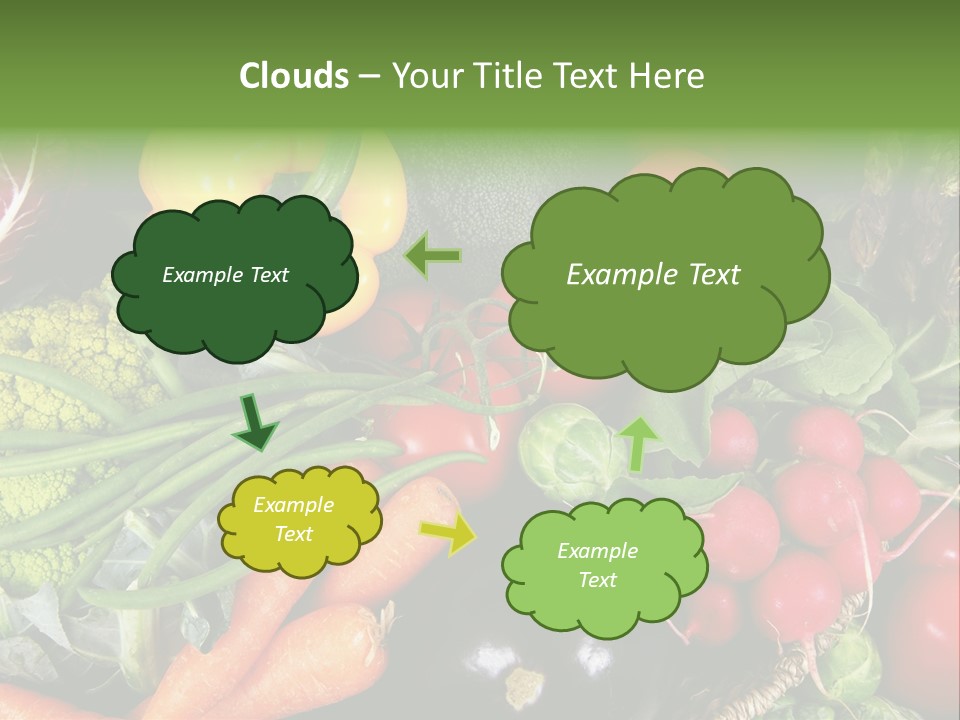 Spinach Radish Cuisine PowerPoint Template