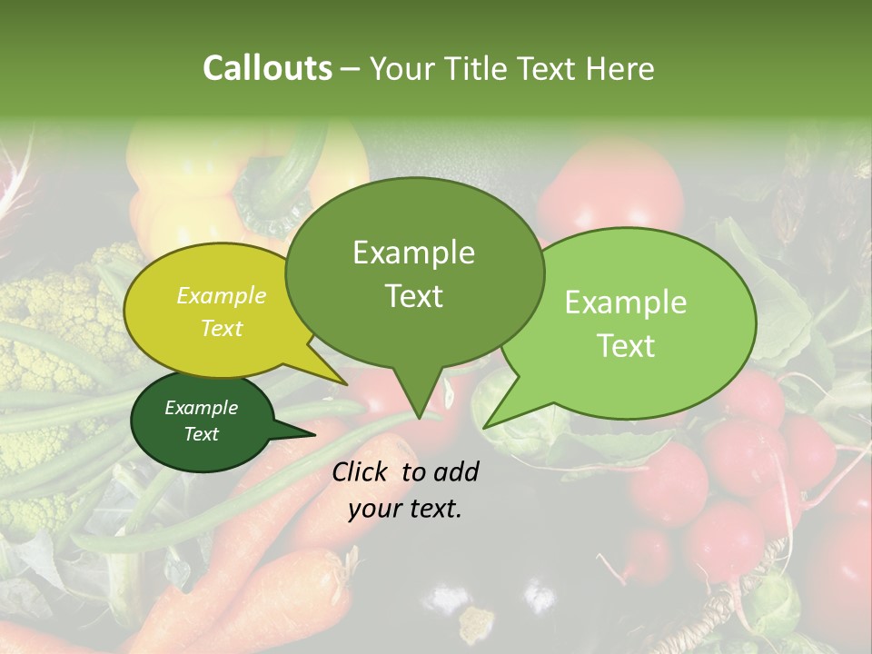 Spinach Radish Cuisine PowerPoint Template