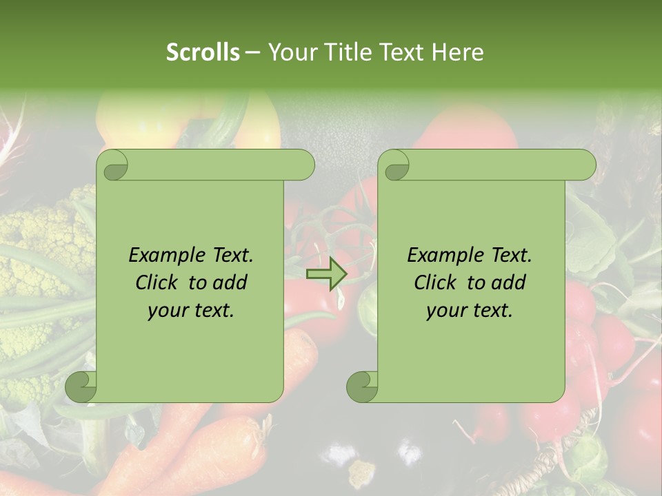 Spinach Radish Cuisine PowerPoint Template
