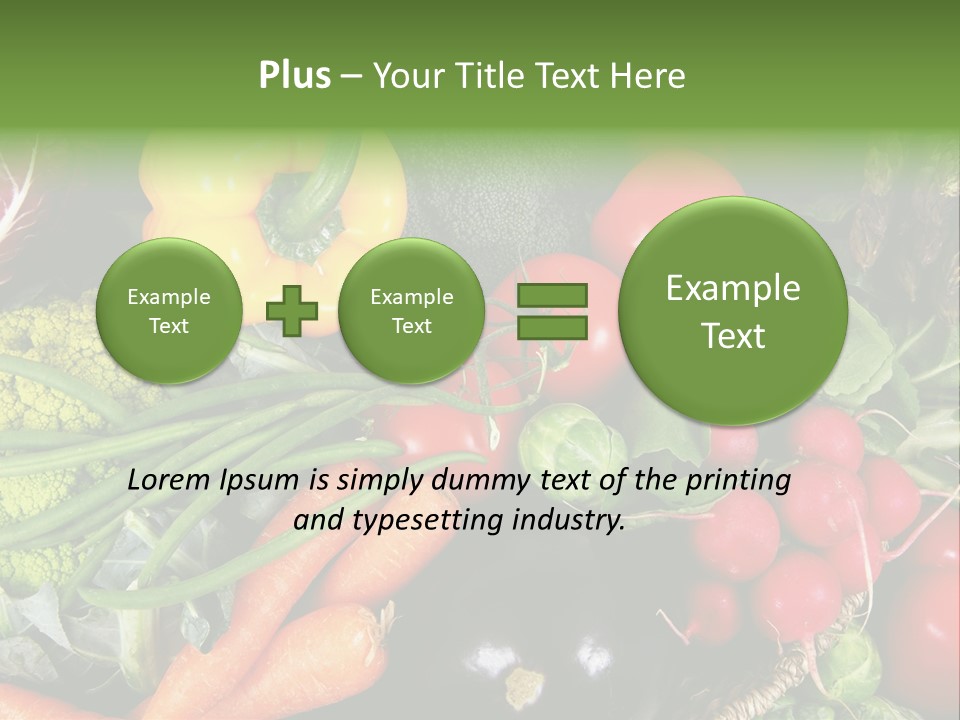 Spinach Radish Cuisine PowerPoint Template