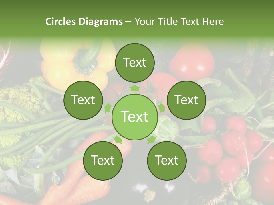 Spinach Radish Cuisine PowerPoint Template