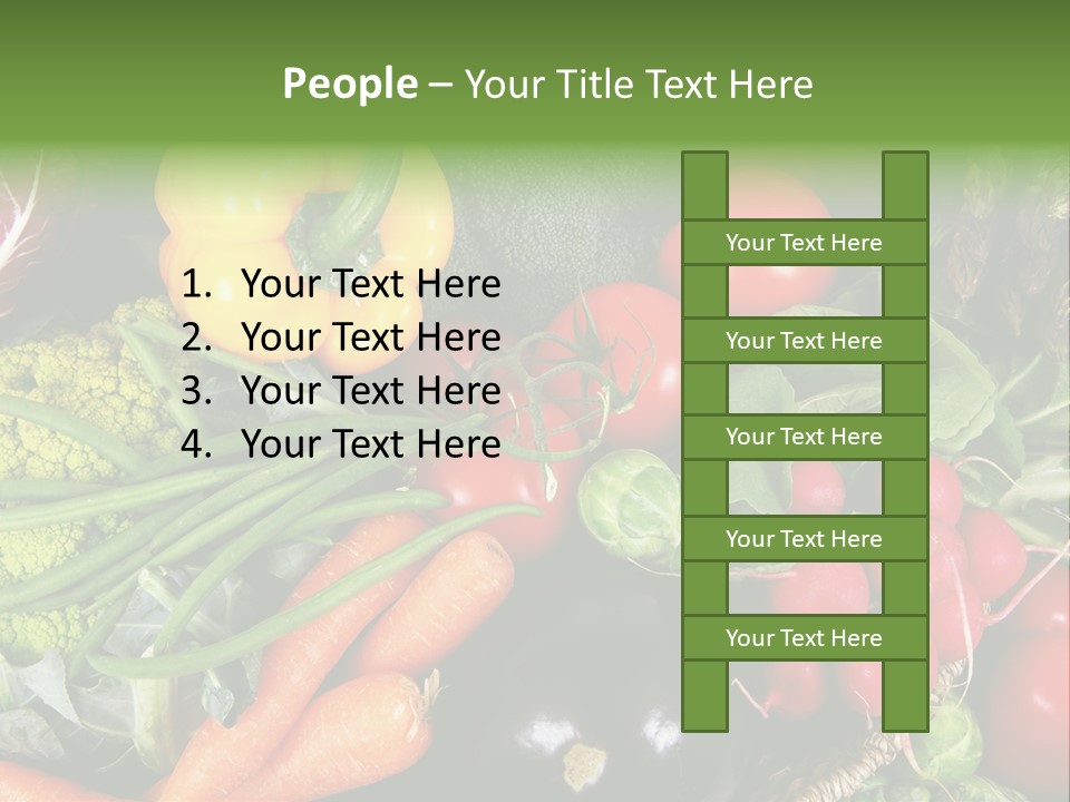 Spinach Radish Cuisine PowerPoint Template