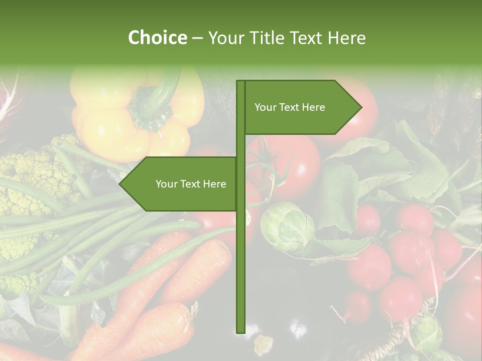 Spinach Radish Cuisine PowerPoint Template