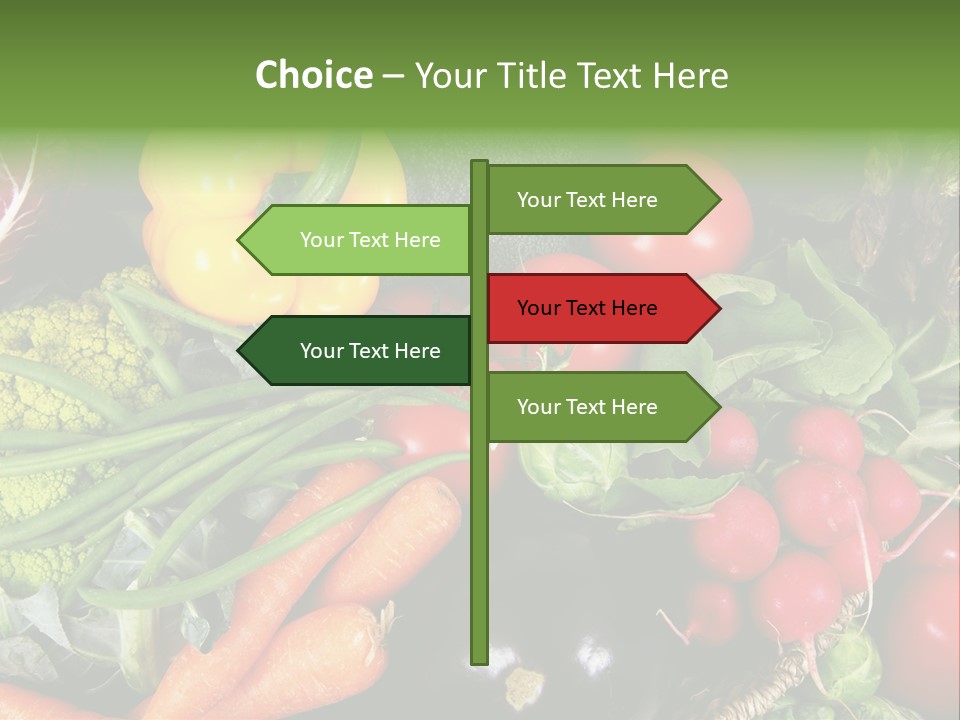Spinach Radish Cuisine PowerPoint Template