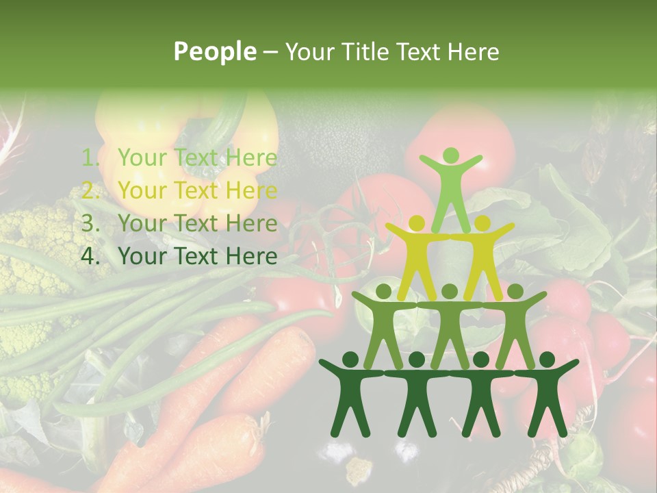 Spinach Radish Cuisine PowerPoint Template