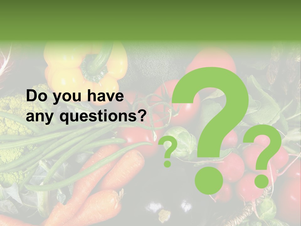 Spinach Radish Cuisine PowerPoint Template