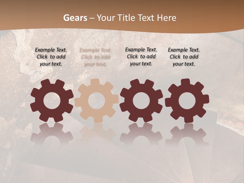 Holiday Stair Window PowerPoint Template