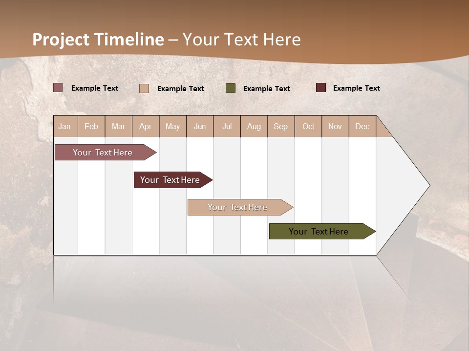 Holiday Stair Window PowerPoint Template