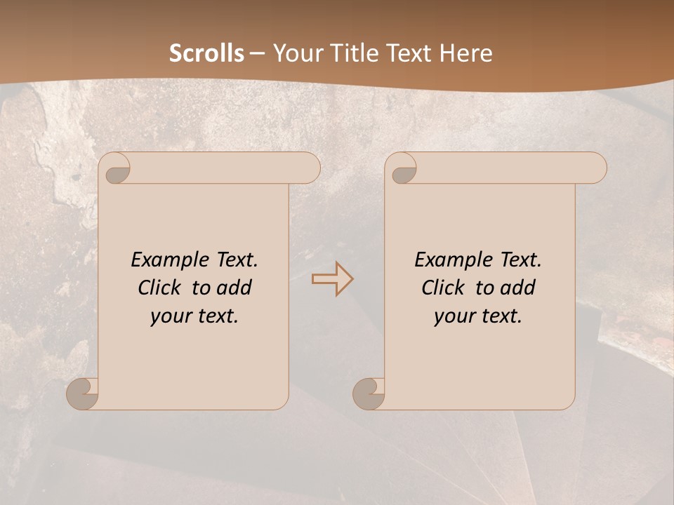 Holiday Stair Window PowerPoint Template