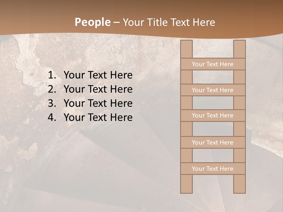Holiday Stair Window PowerPoint Template