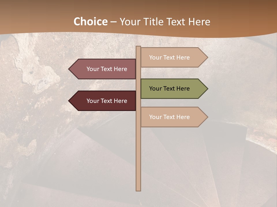 Holiday Stair Window PowerPoint Template
