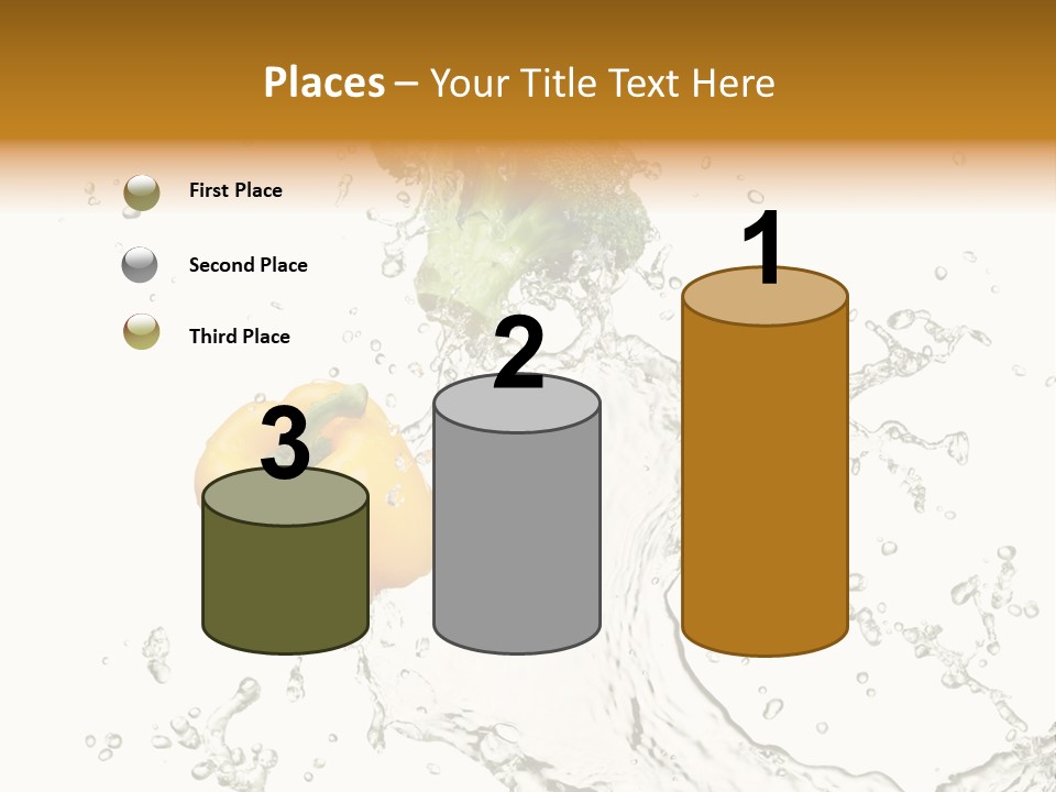 Fresh Broccoli Water PowerPoint Template