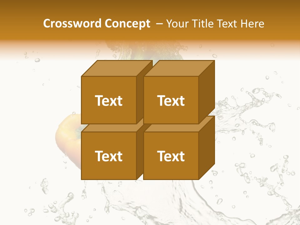 Fresh Broccoli Water PowerPoint Template