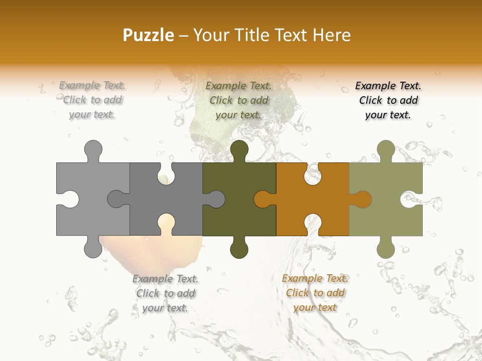 Fresh Broccoli Water PowerPoint Template