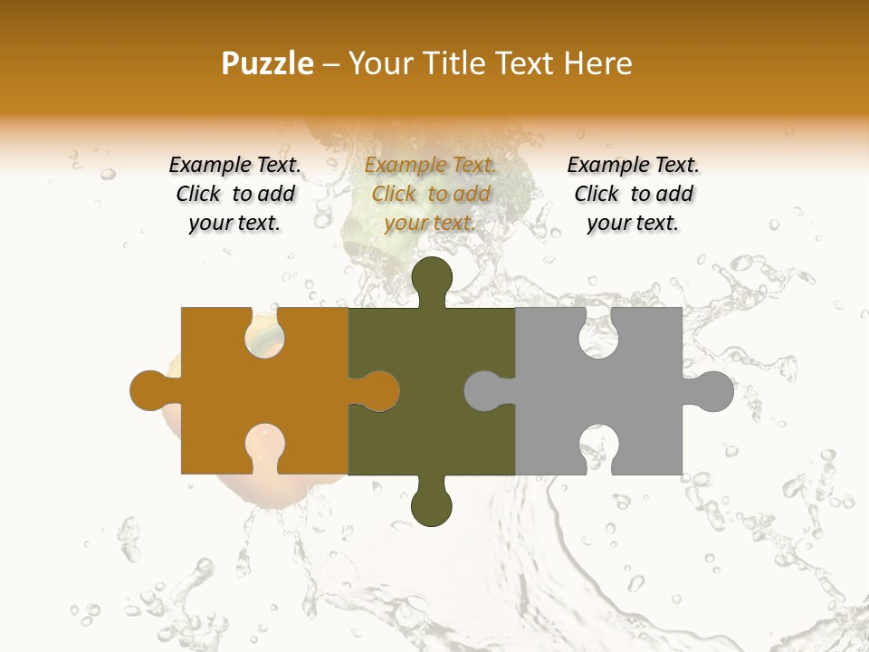 Fresh Broccoli Water PowerPoint Template