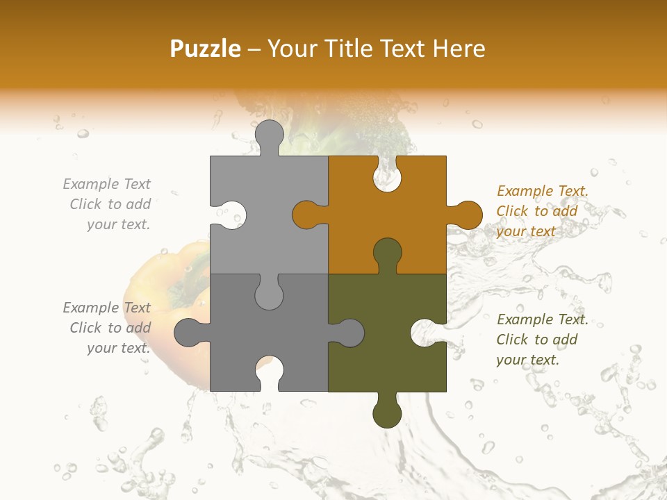 Fresh Broccoli Water PowerPoint Template