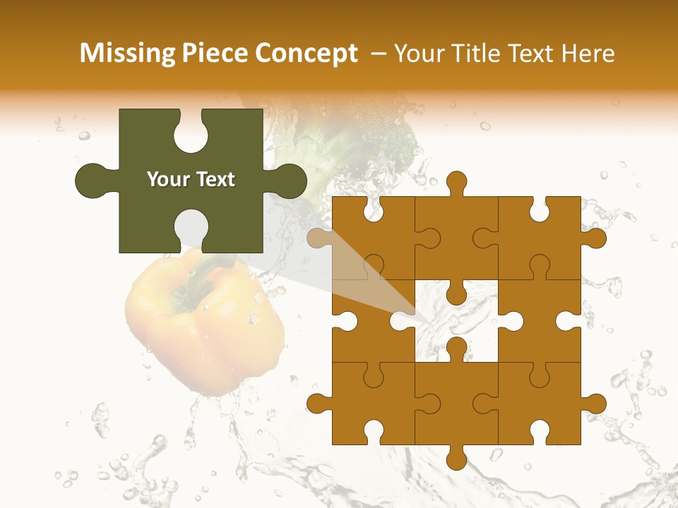 Fresh Broccoli Water PowerPoint Template