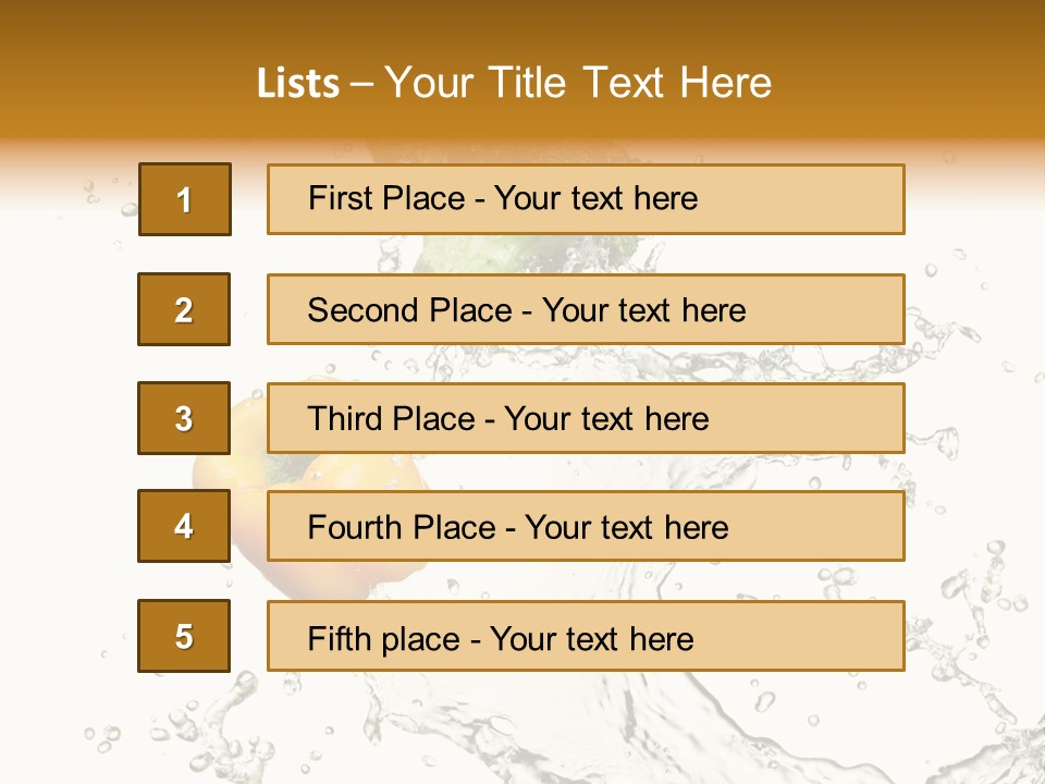 Fresh Broccoli Water PowerPoint Template