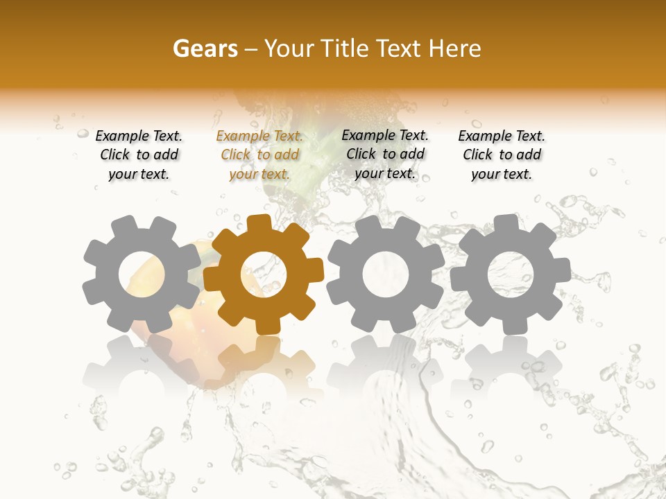 Fresh Broccoli Water PowerPoint Template