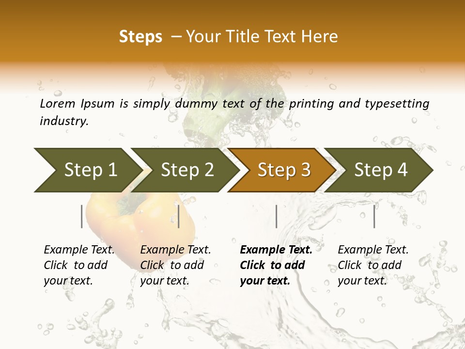 Fresh Broccoli Water PowerPoint Template