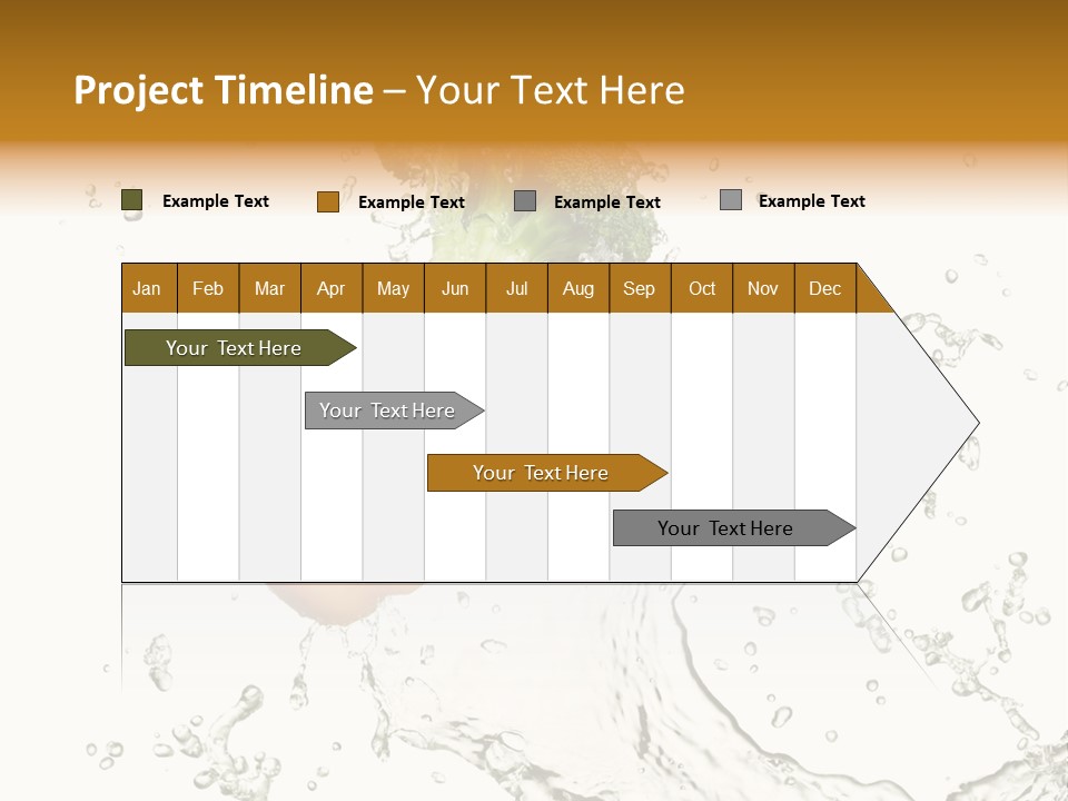 Fresh Broccoli Water PowerPoint Template