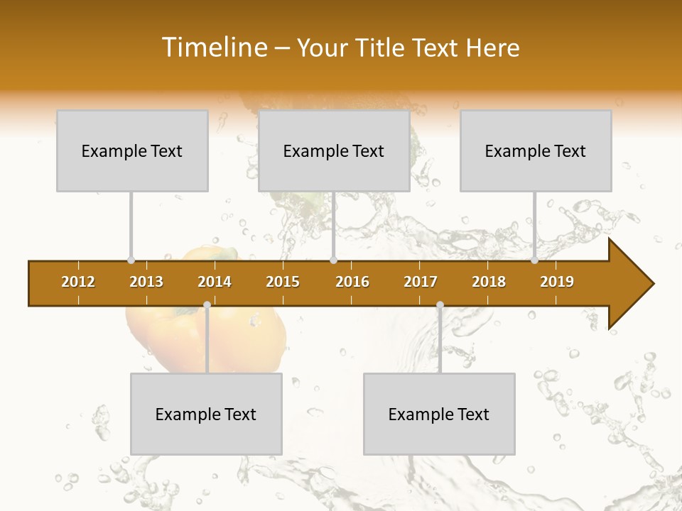 Fresh Broccoli Water PowerPoint Template