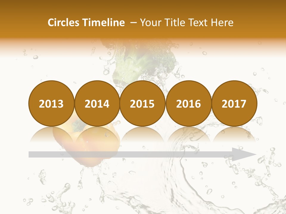 Fresh Broccoli Water PowerPoint Template