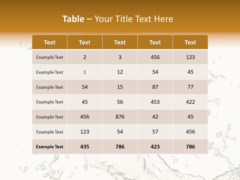 Fresh Broccoli Water PowerPoint Template