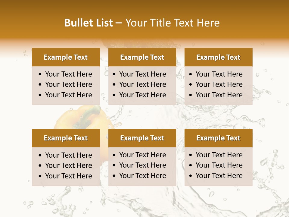 Fresh Broccoli Water PowerPoint Template