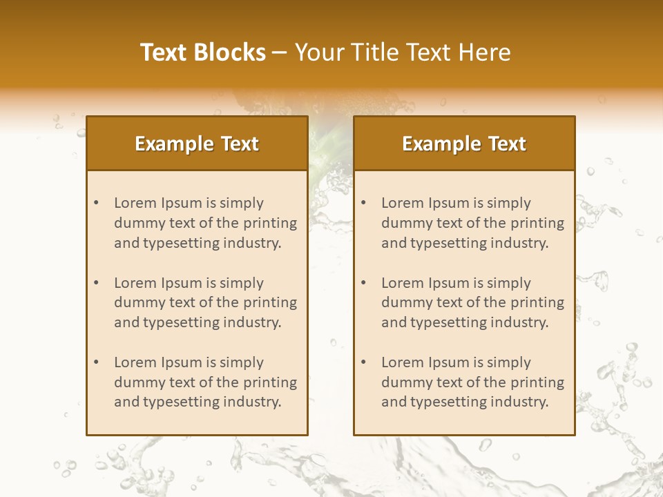 Fresh Broccoli Water PowerPoint Template