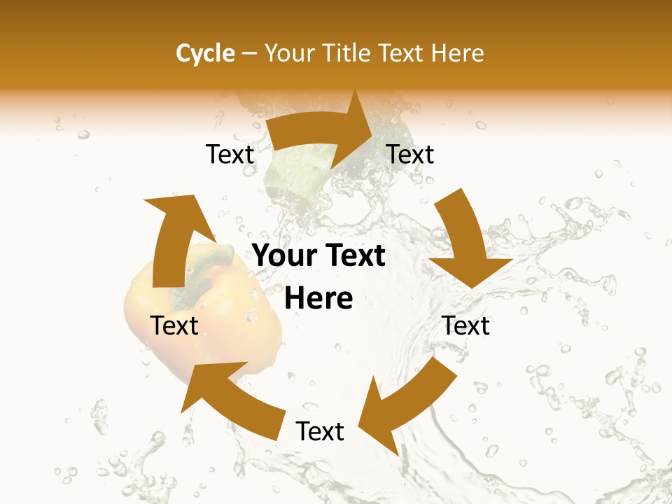 Fresh Broccoli Water PowerPoint Template