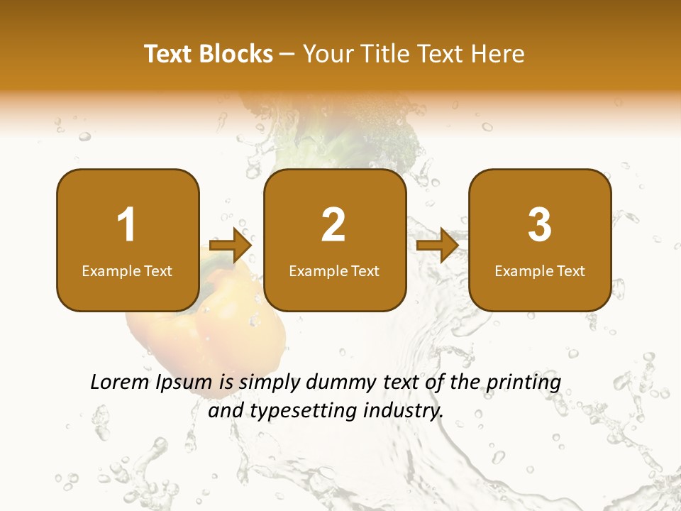 Fresh Broccoli Water PowerPoint Template