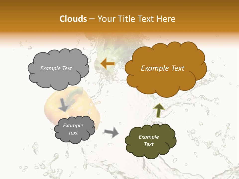 Fresh Broccoli Water PowerPoint Template