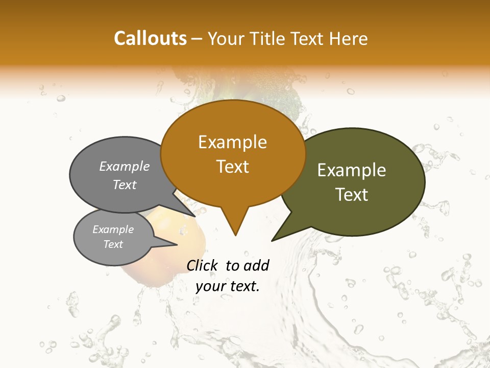 Fresh Broccoli Water PowerPoint Template