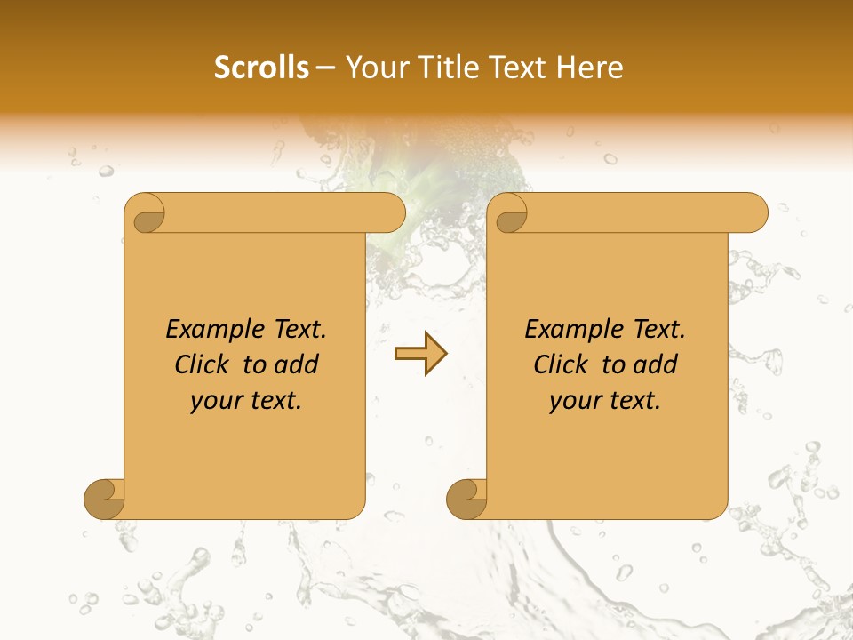 Fresh Broccoli Water PowerPoint Template