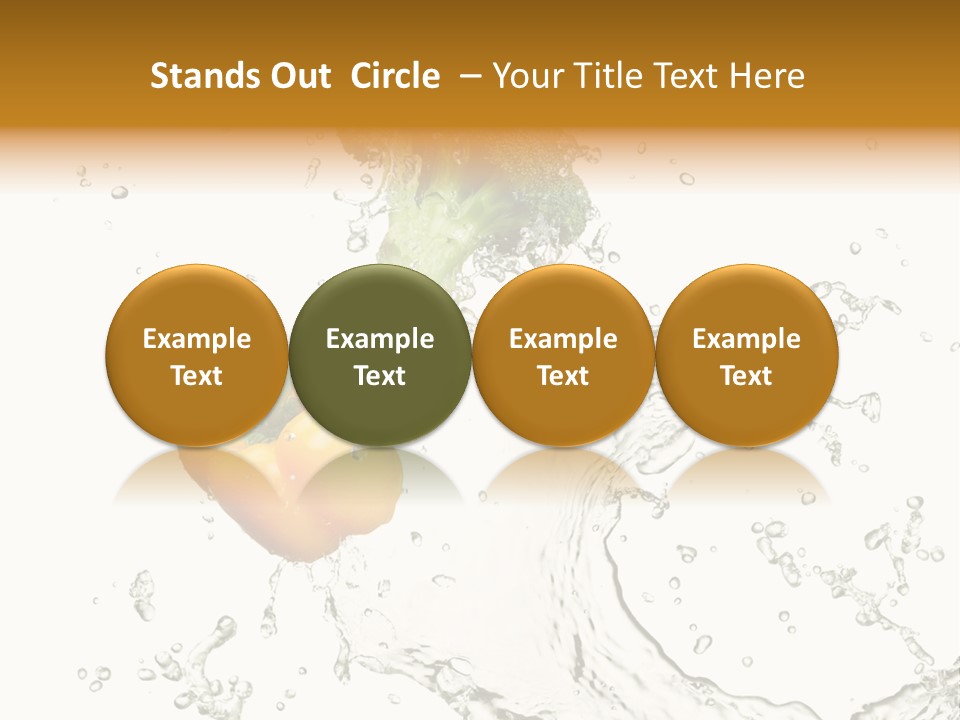 Fresh Broccoli Water PowerPoint Template