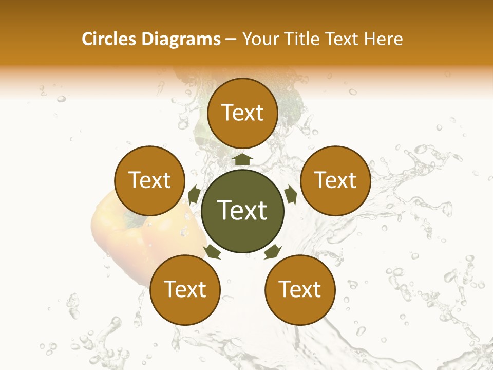 Fresh Broccoli Water PowerPoint Template