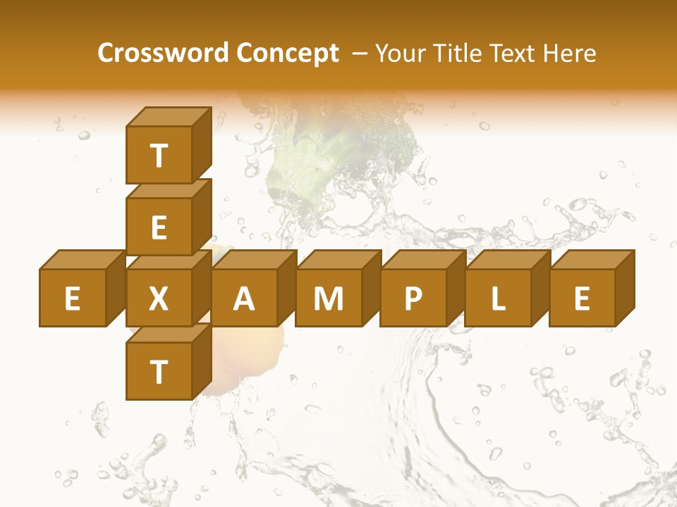 Fresh Broccoli Water PowerPoint Template