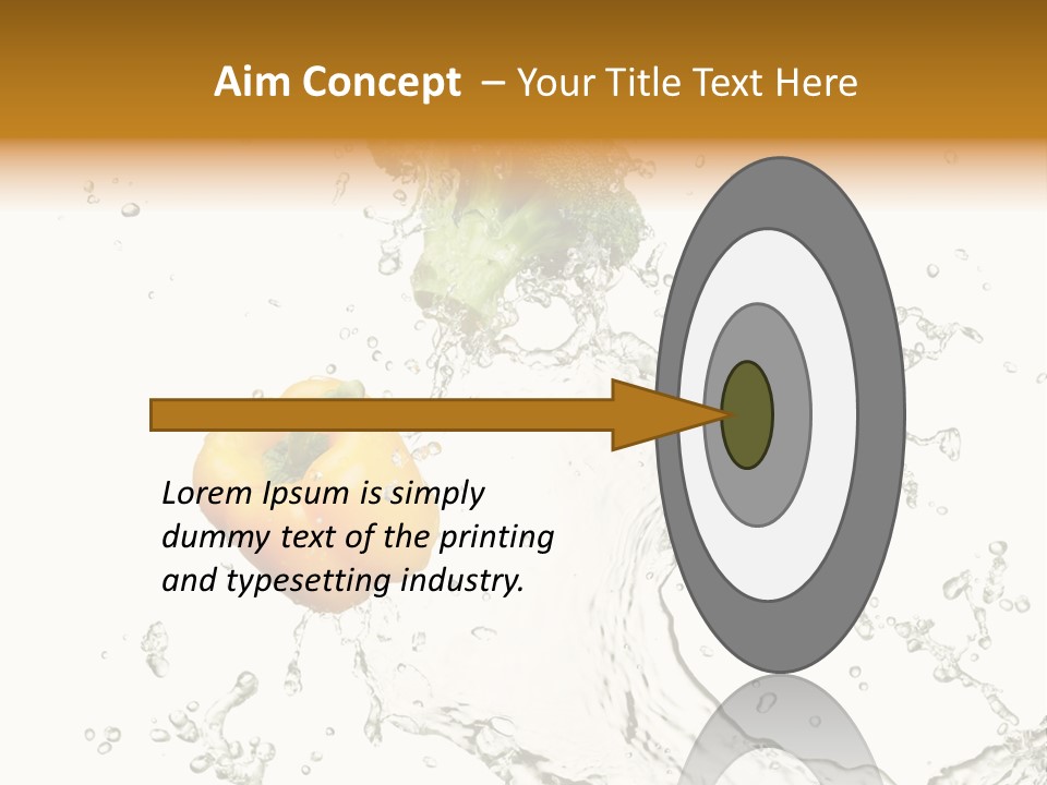 Fresh Broccoli Water PowerPoint Template